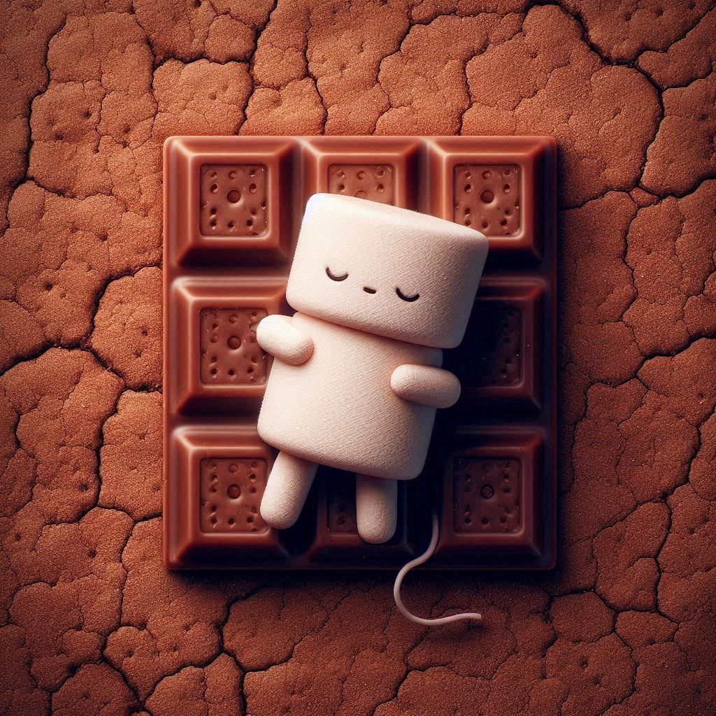 cube marshmallow s'more