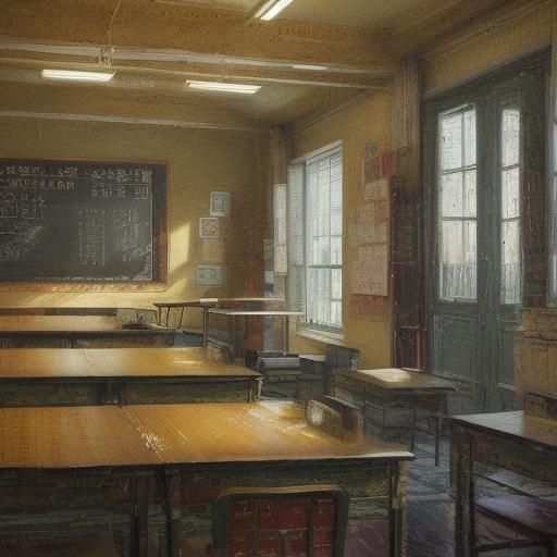 Classroom Goldbach Conjecture in Expressionist Oil Painting