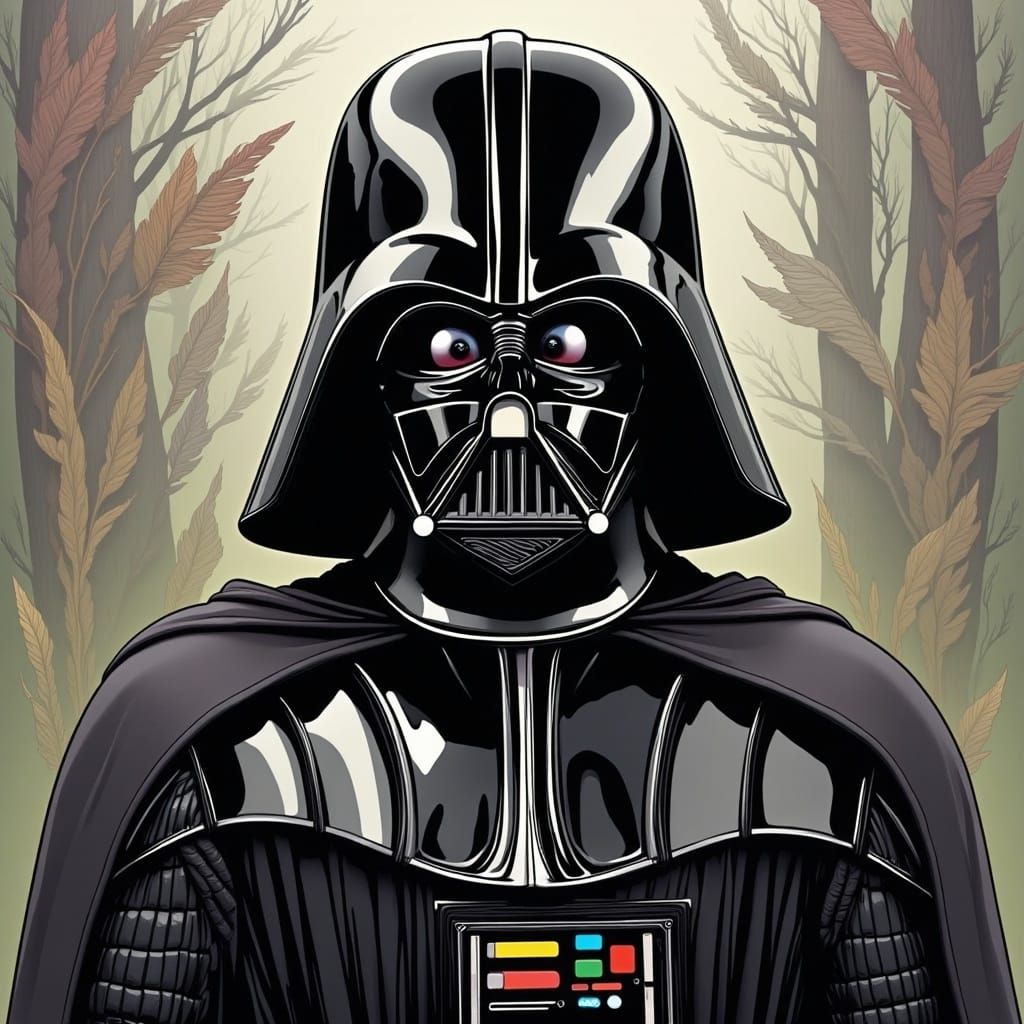 <lora:sMOkey Flux:1.0> A portrait of darth vader