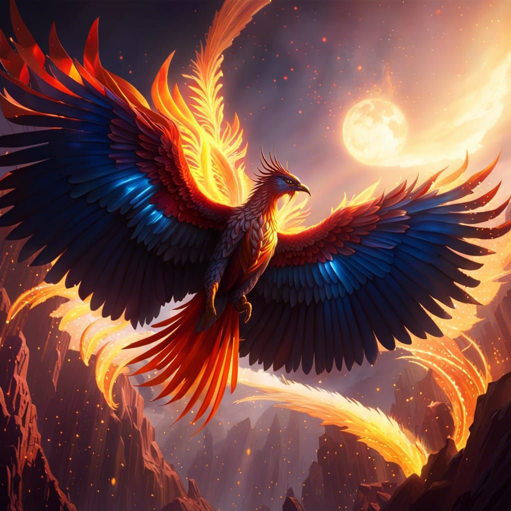 Celestial Phoenix - AI Generated Artwork - NightCafe Creator