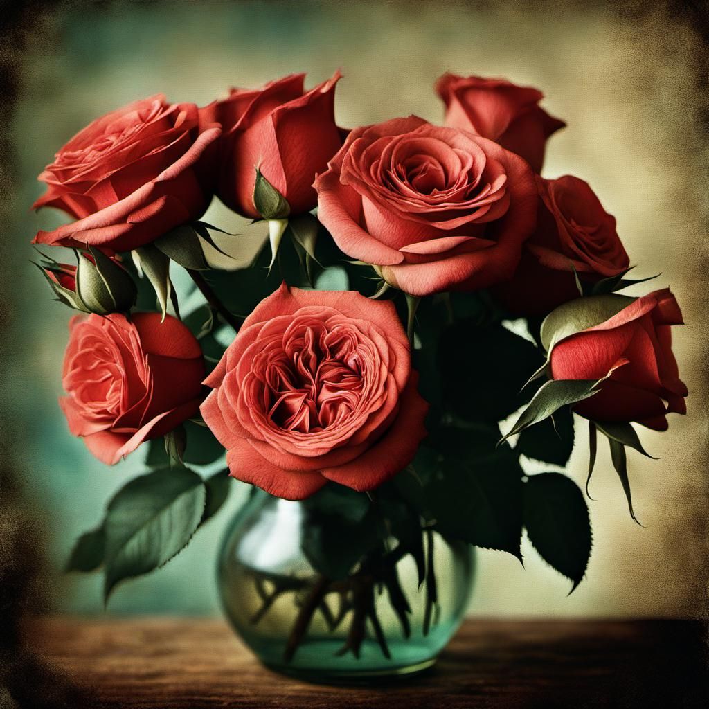 Roses in a Vase
