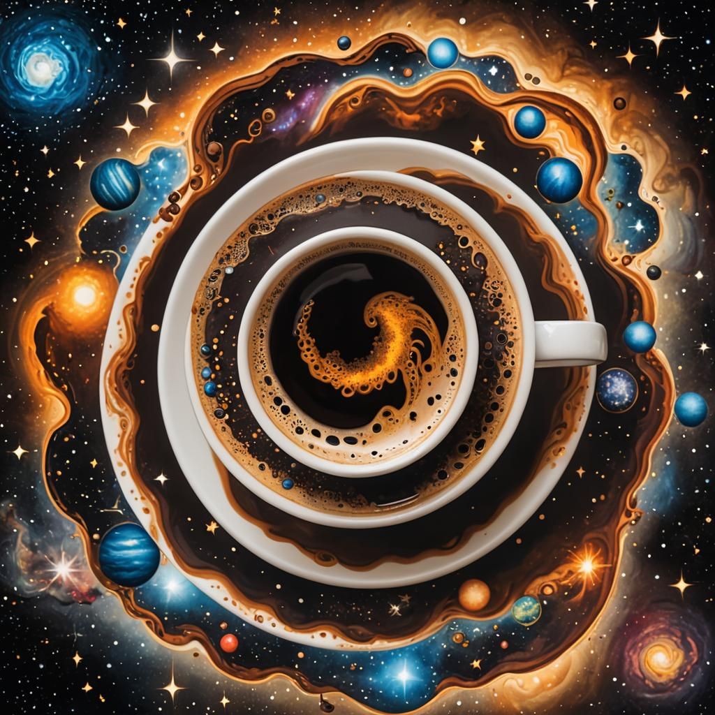 the universe in a morning cup of coffee
