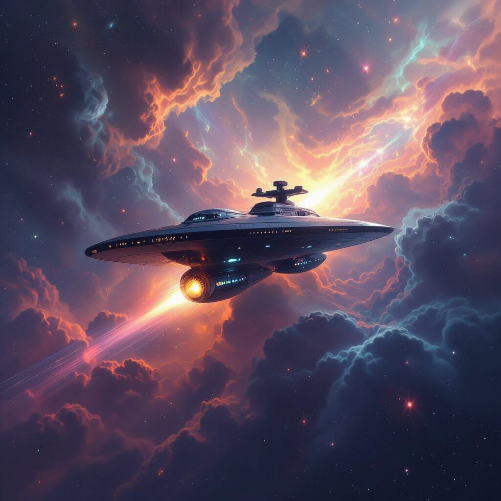 Starship in the Clouds