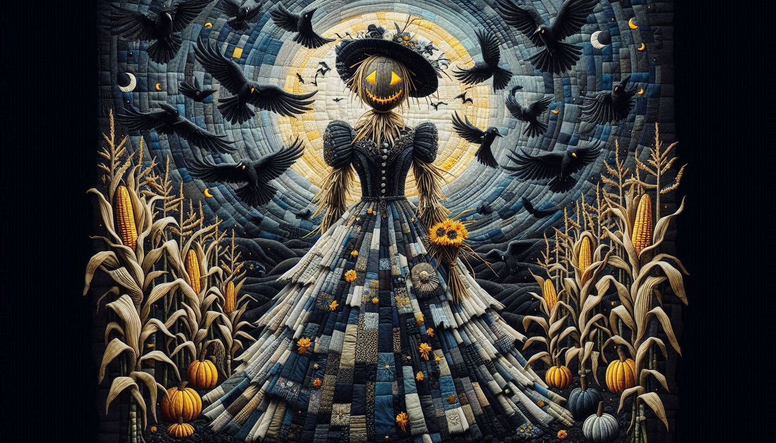 Mistress Of The Corn Patchwork Quilt