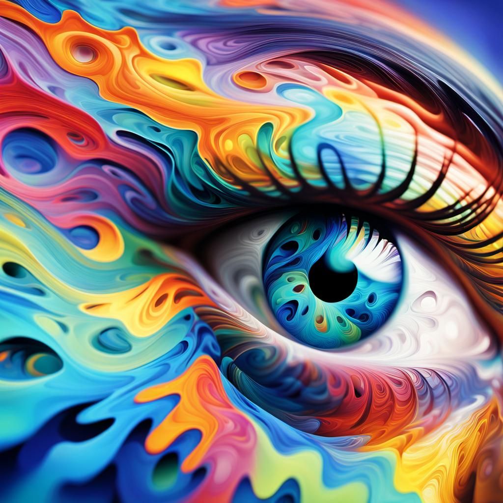 Psychedelic Fractal Wave in Gradient Colors