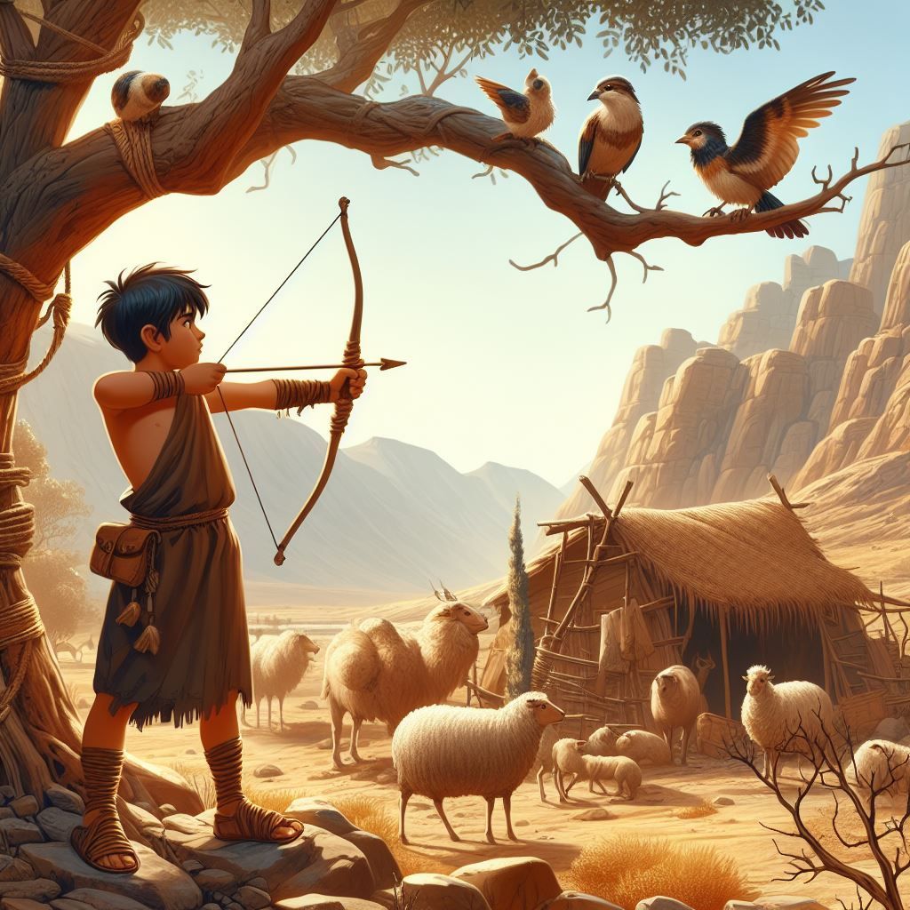 Young David Keeping His Fathers Sheep