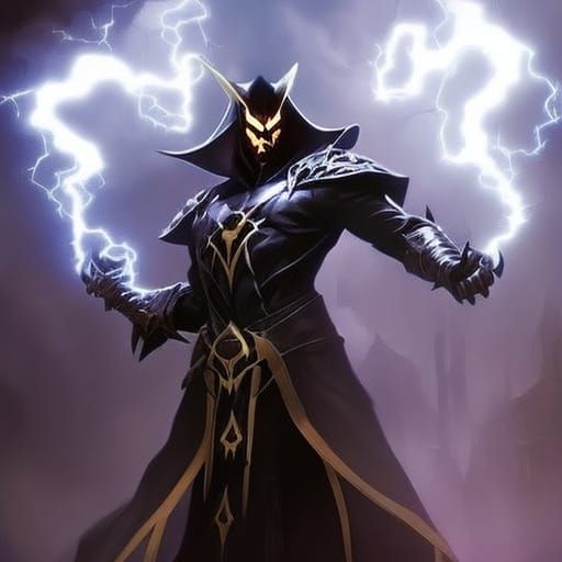 warlock lightning magic - AI Generated Artwork - NightCafe Creator