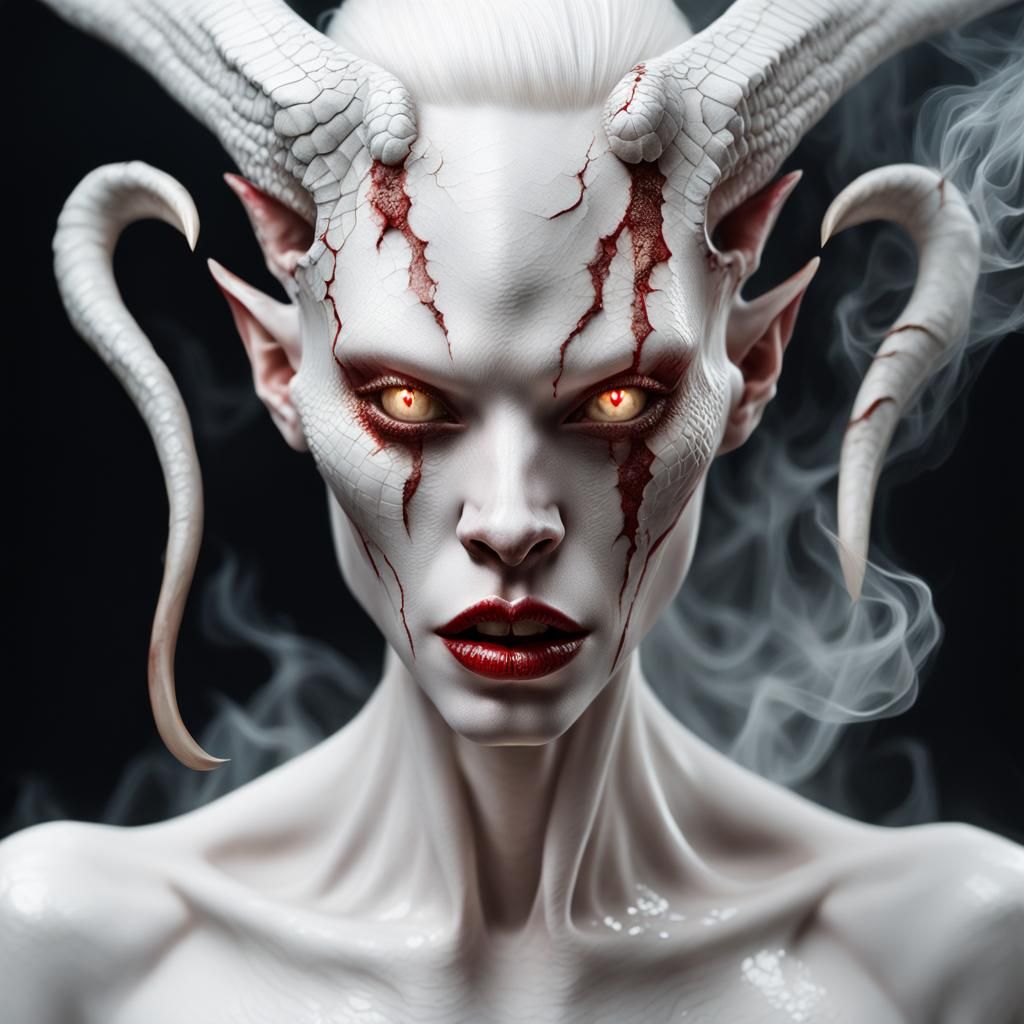 albino demon - AI Generated Artwork - NightCafe Creator