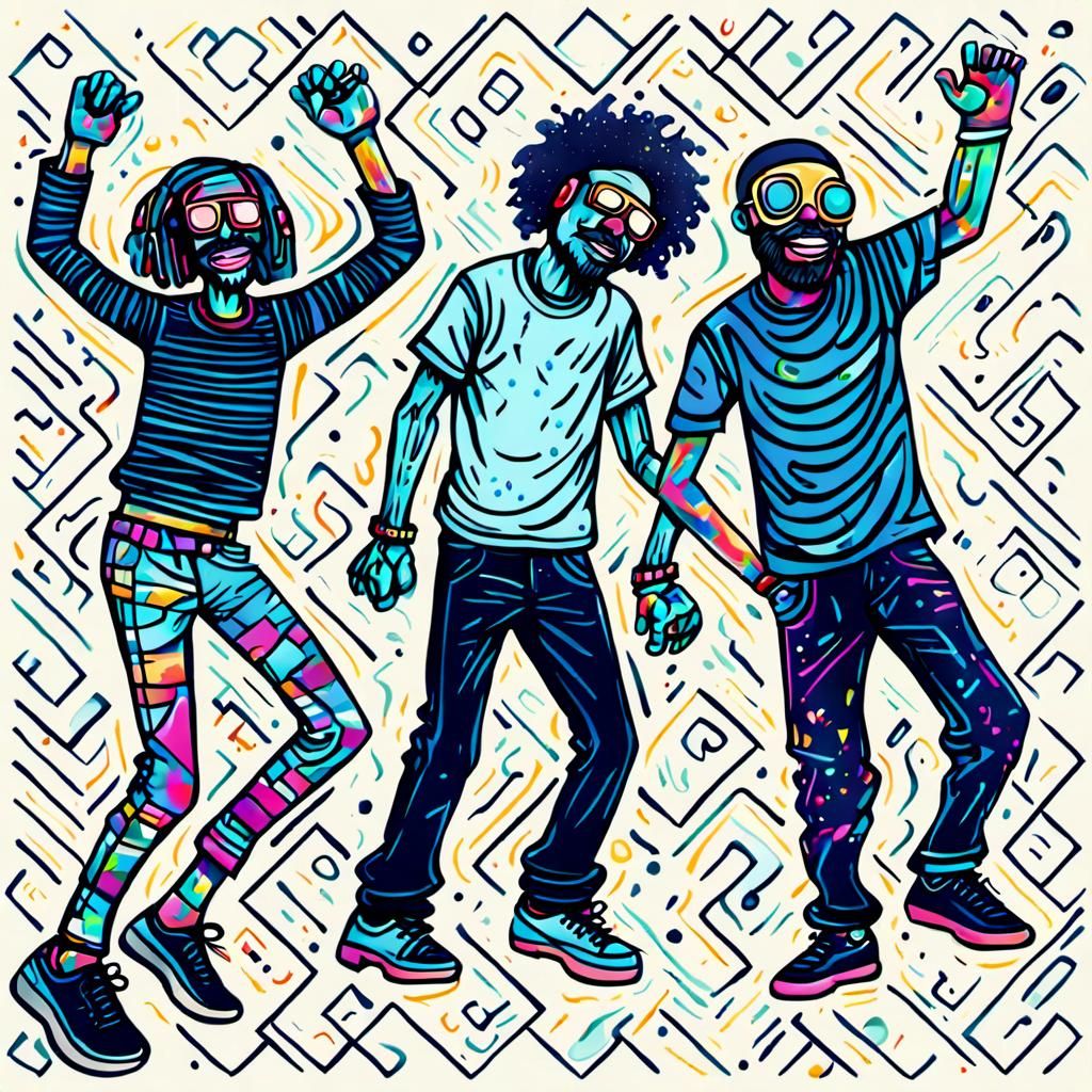 "Funky House Dance music" AI Generated Artwork NightCafe Creator