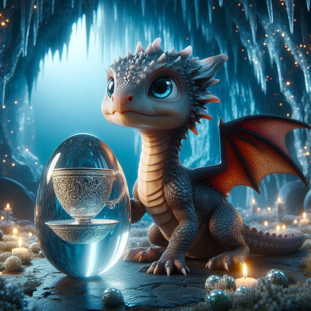 The baby dragon and his ornament