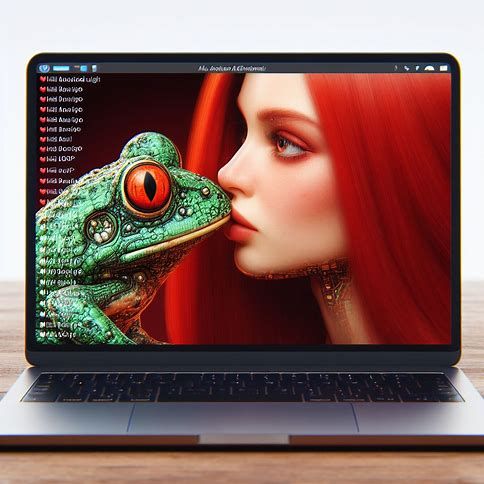 Kissing AI Art Frogs scene 3