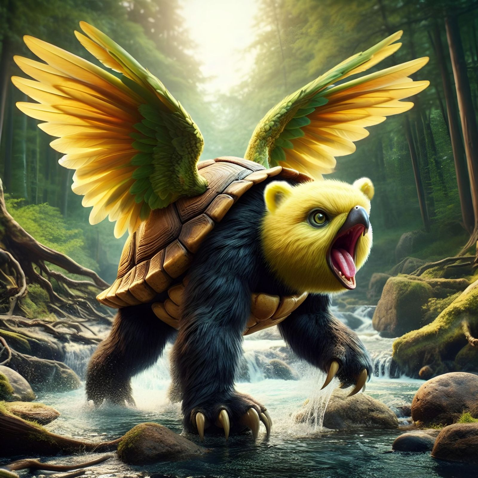 Terranaribear: Turtle, Canary and Black Bear