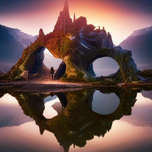 the duality of man in a mirror AI Generated Artwork NightCafe Creator