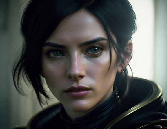 Science Fantasy Woman in Copperpunk Style