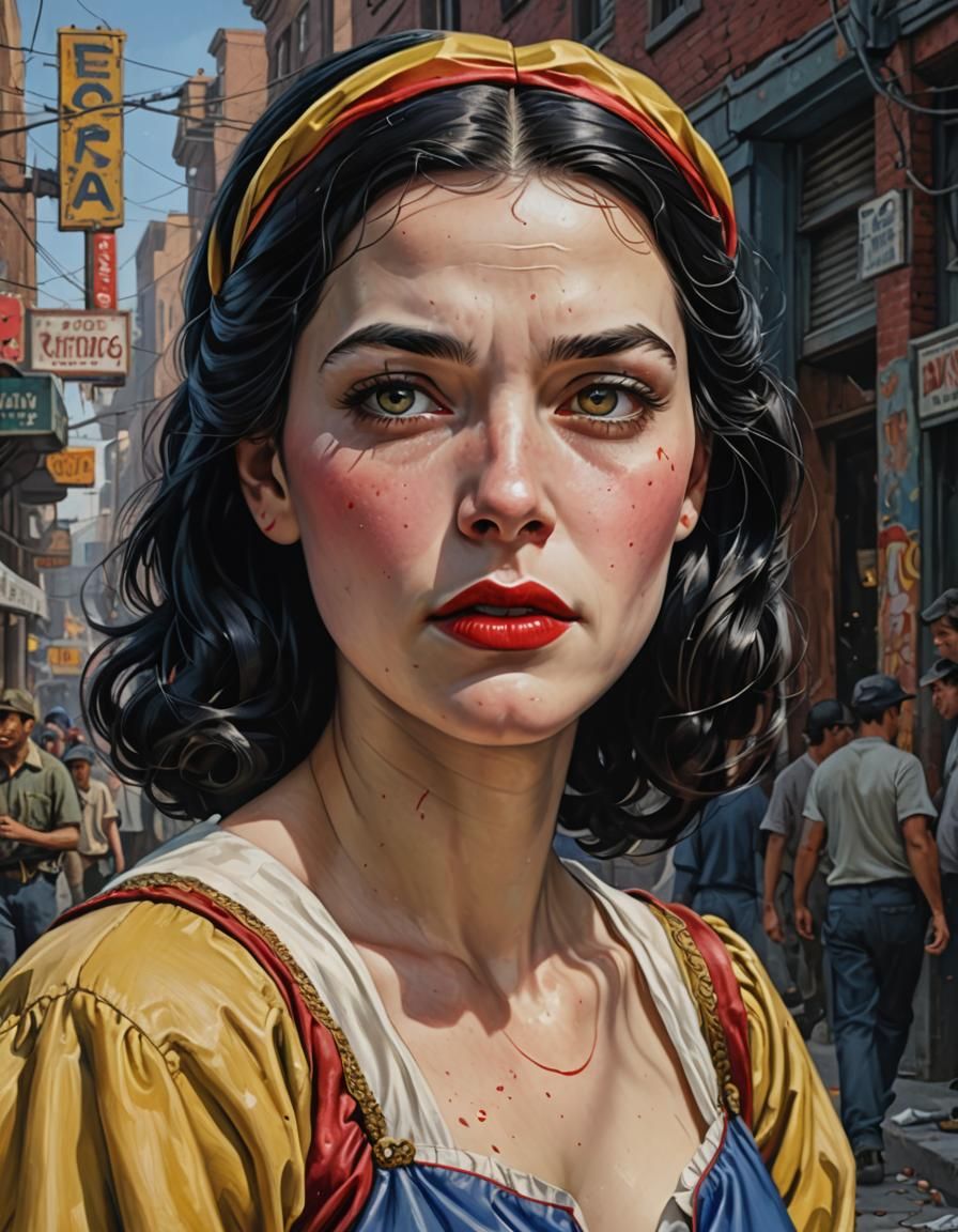 Snow White, but she's on skid row during the Great Depressio...