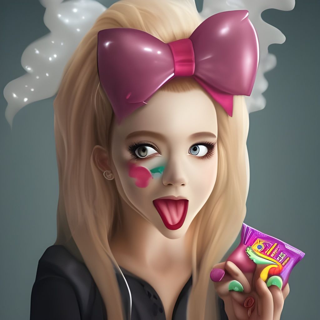 Belle Delphine likes candy - AI Generated Artwork - NightCafe Creator