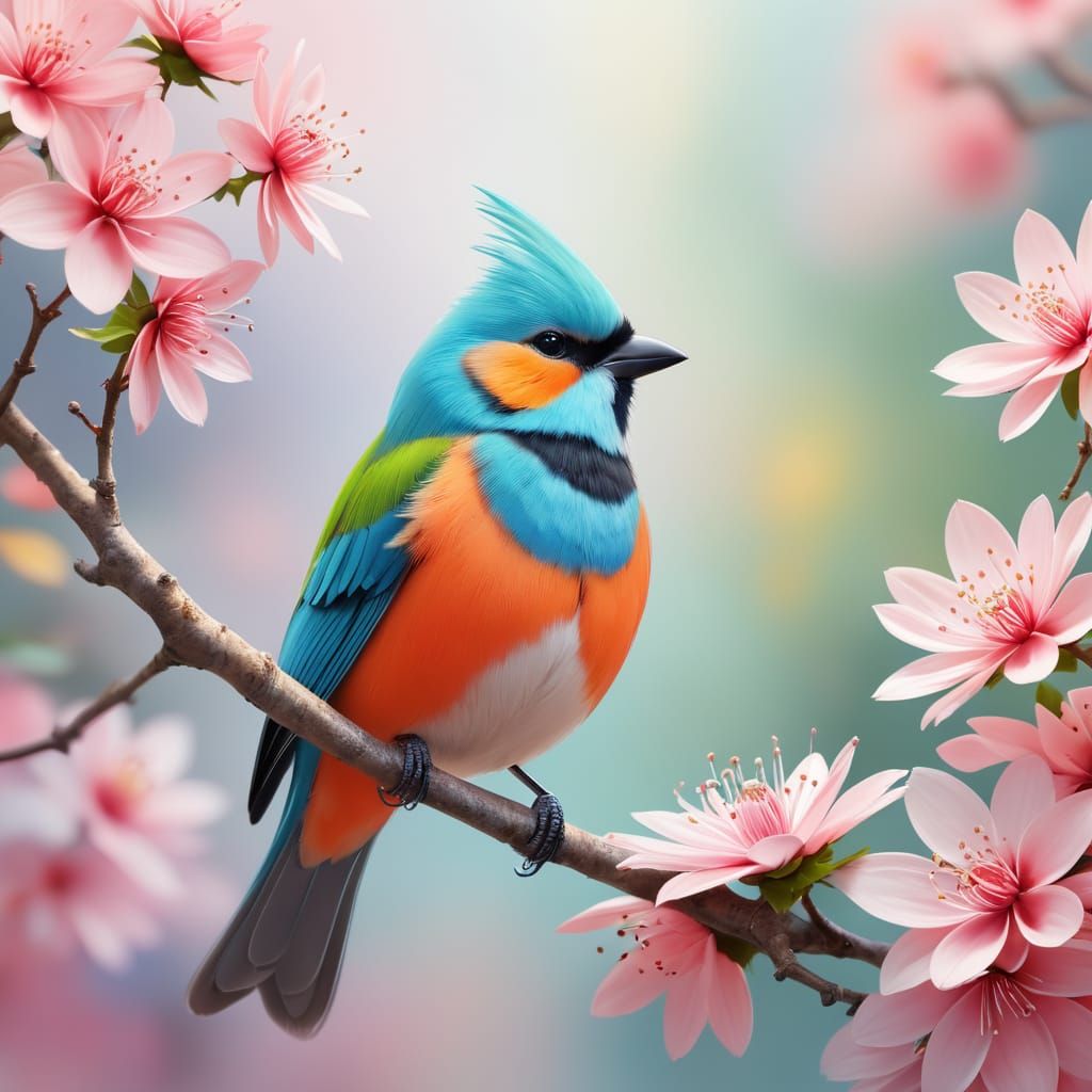 pastel bird