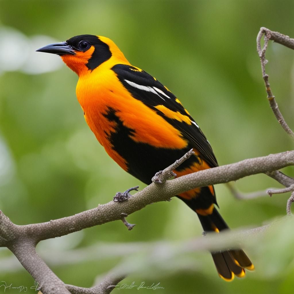 orange spot breasted oriole