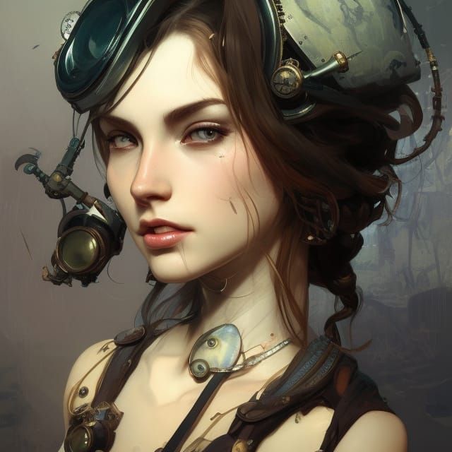 steampunk girl - AI Generated Artwork - NightCafe Creator