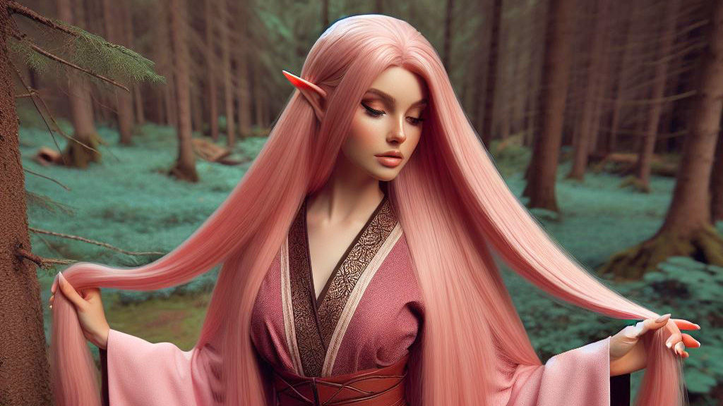 Pink Elf Hair Check