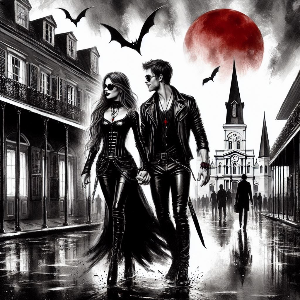 Gothic  couple in New Orleans