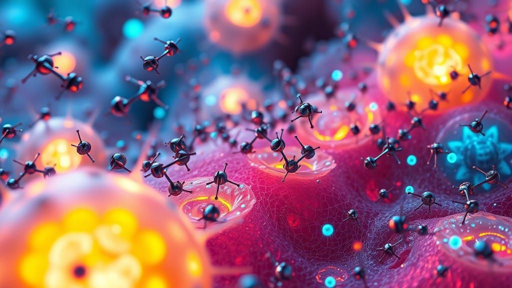 Ethereal Cellular Utopia in Cyberpunk Style