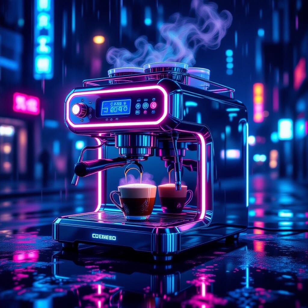 Hyper-Personalized smart machine analyzing your body chemistry each morning to adjust caffeine levels. ...  by @Shelly