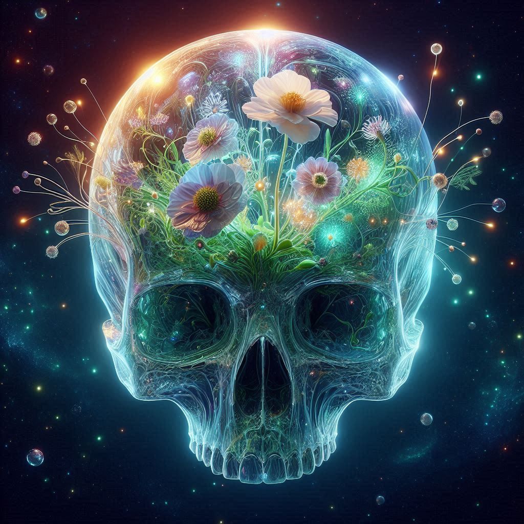 Floral skull
