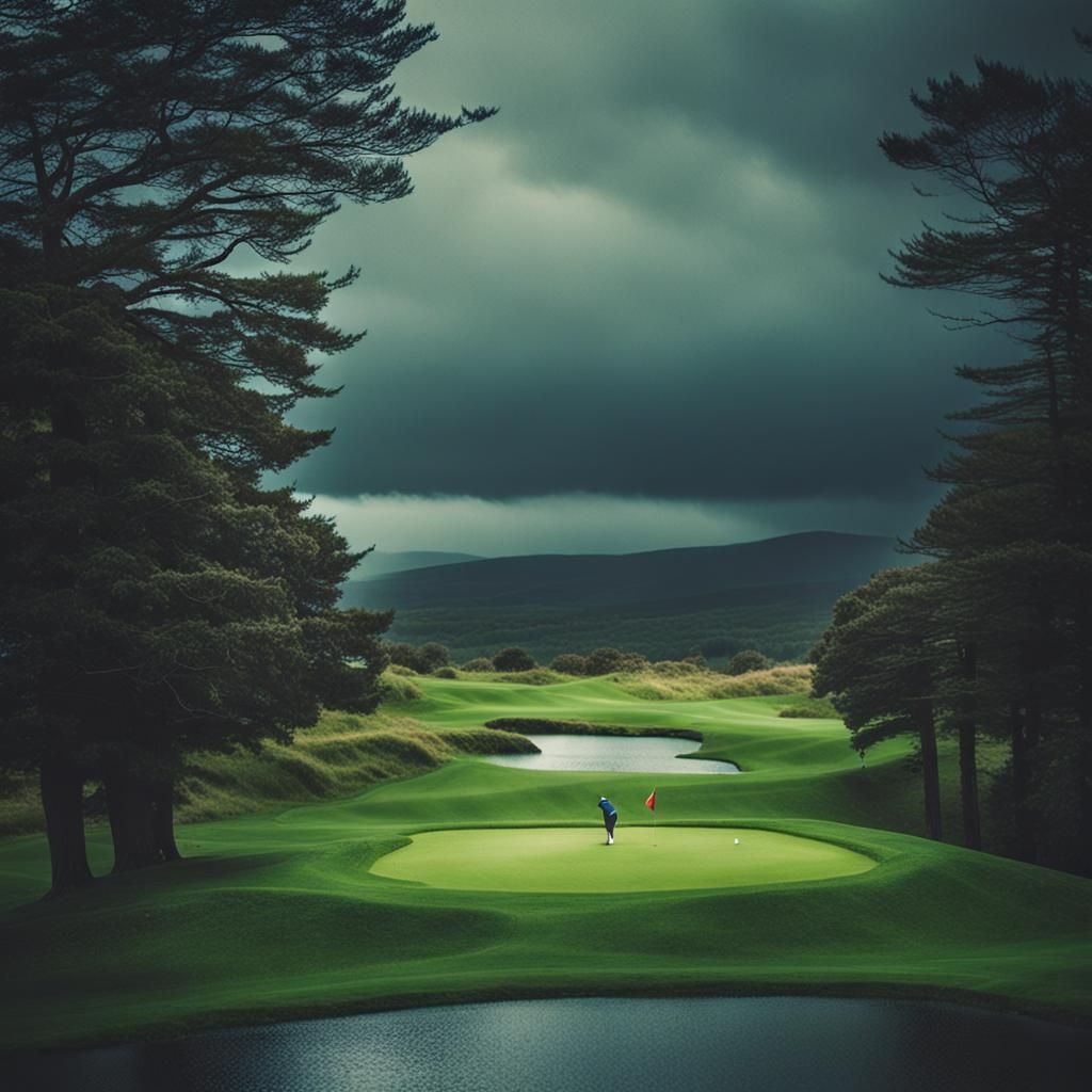 Rain on the Irish golf course