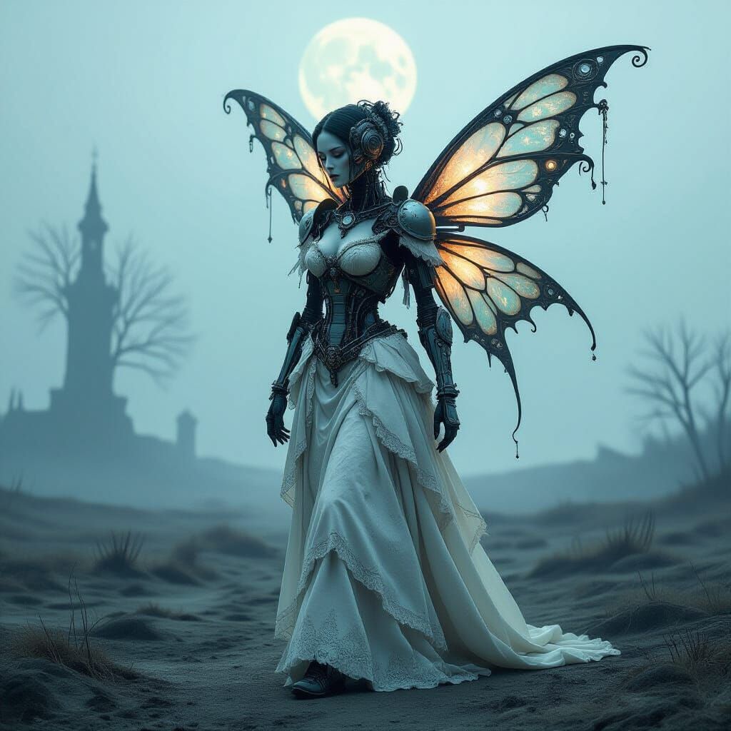 A surreal cyborg fairy.  by @Laz440