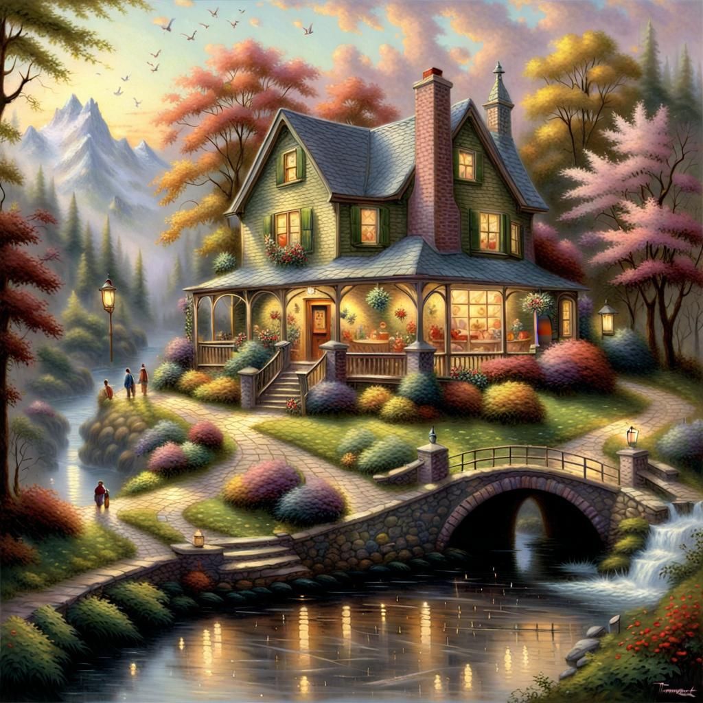 🐊,🍍,🏞, Thomas Kinkade