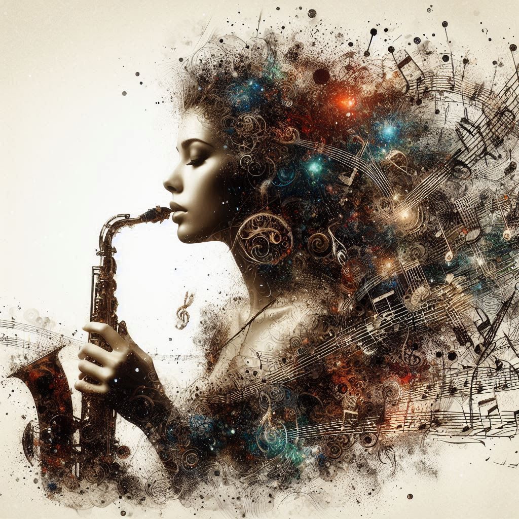 double exposure beautiful fantasy DALL-E 3 portrait landscape..