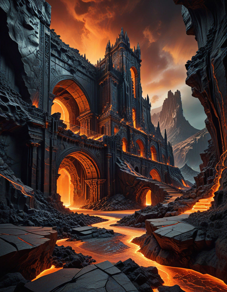 Surreal Monastery Built into Jagged Cliffs