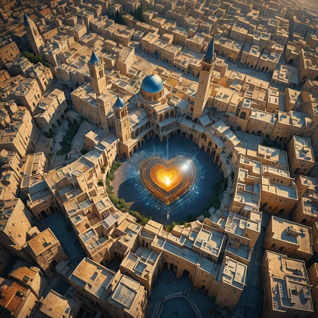 Jerusalem's Crystalline Heart: Fantasy Concept Art