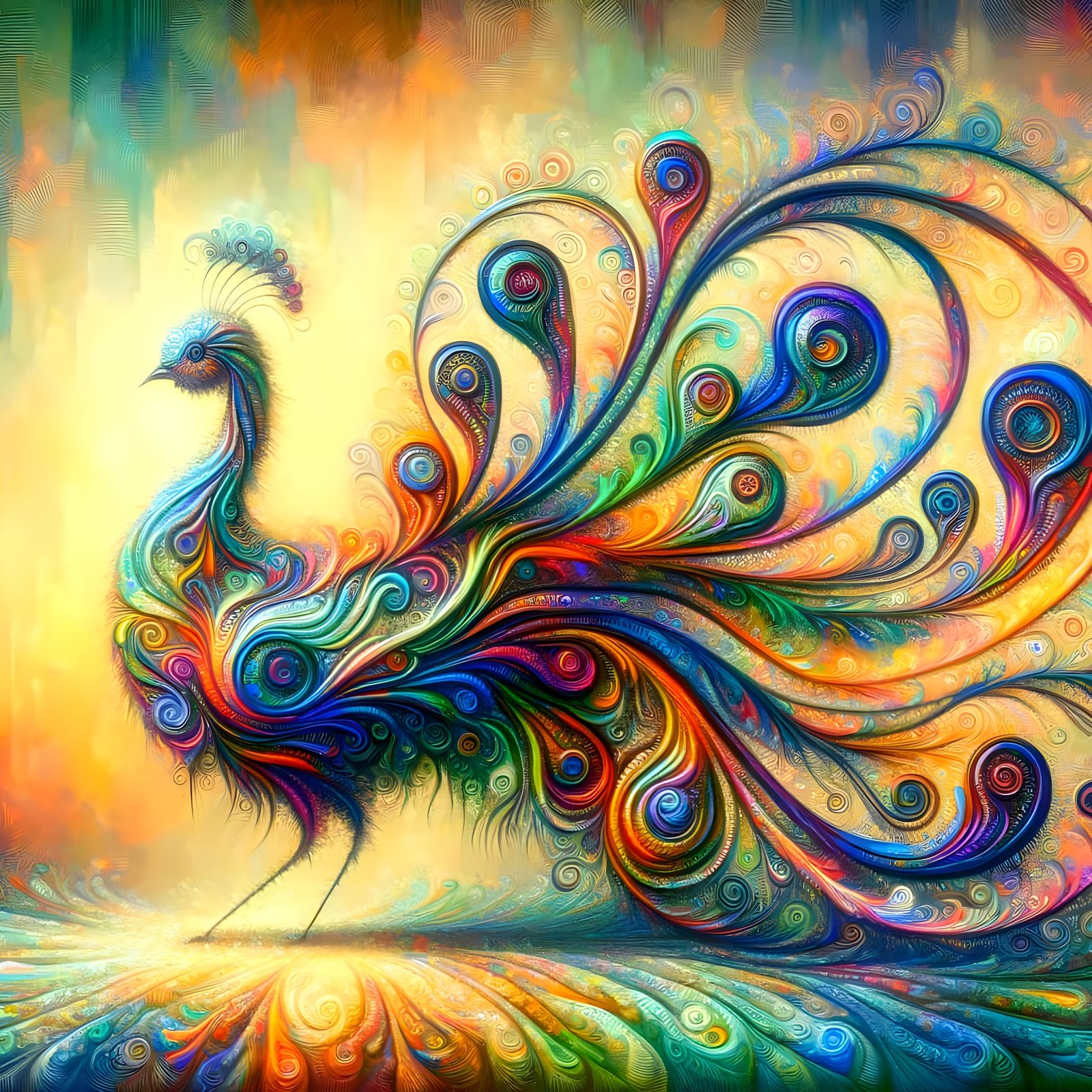 Polychromatic Paisley Pattern Peacock Plumage  by @Gary Murakami