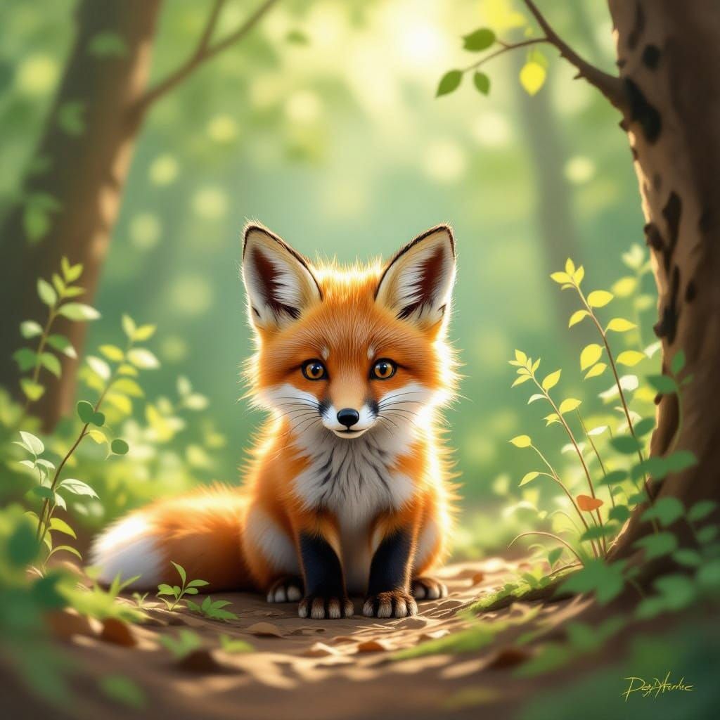 Baby Fox  by @PurpleSunSet