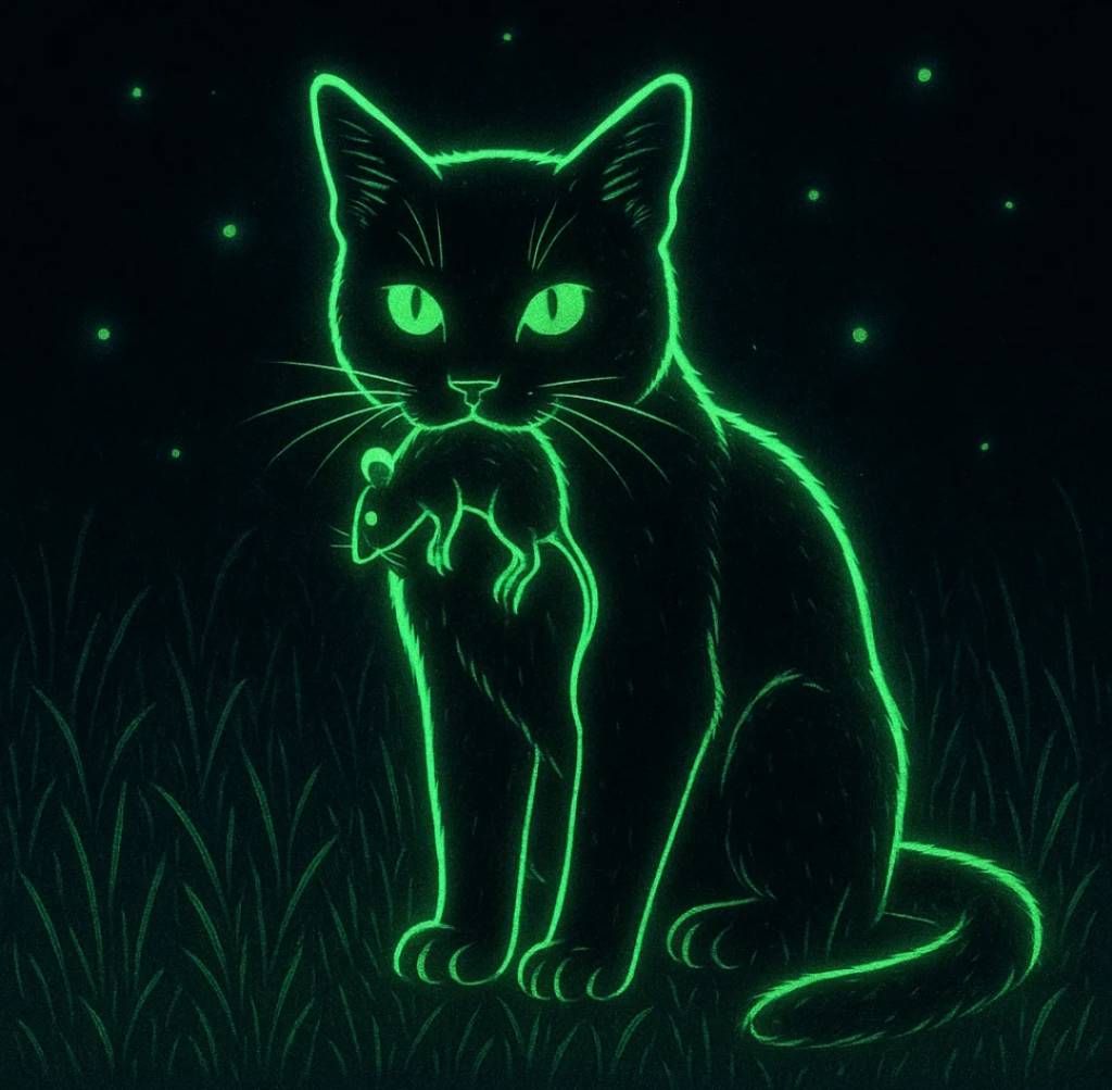 Glowing cat