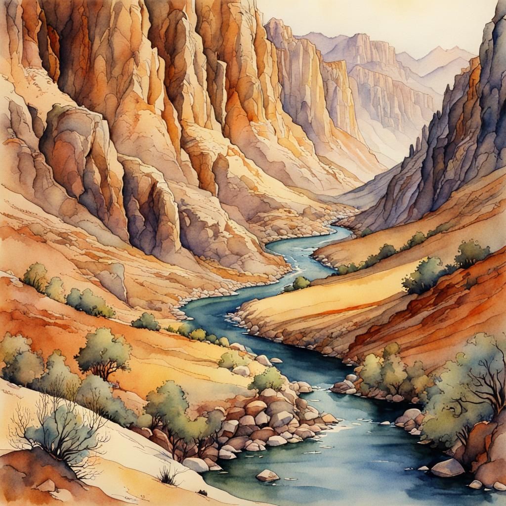 Canyon River  by @Hesione