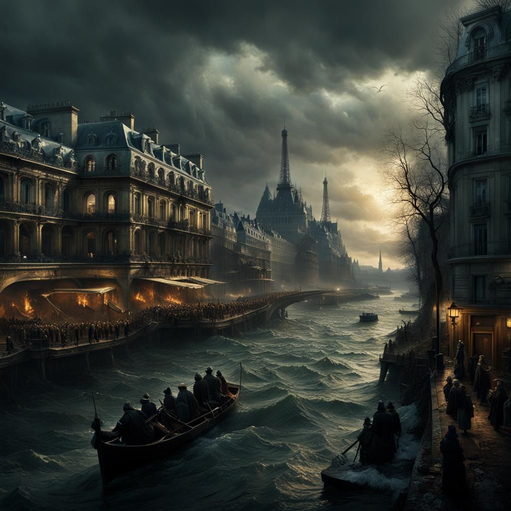 When residents will have to leave Paris🎨🌃🌙  by @VERI ART