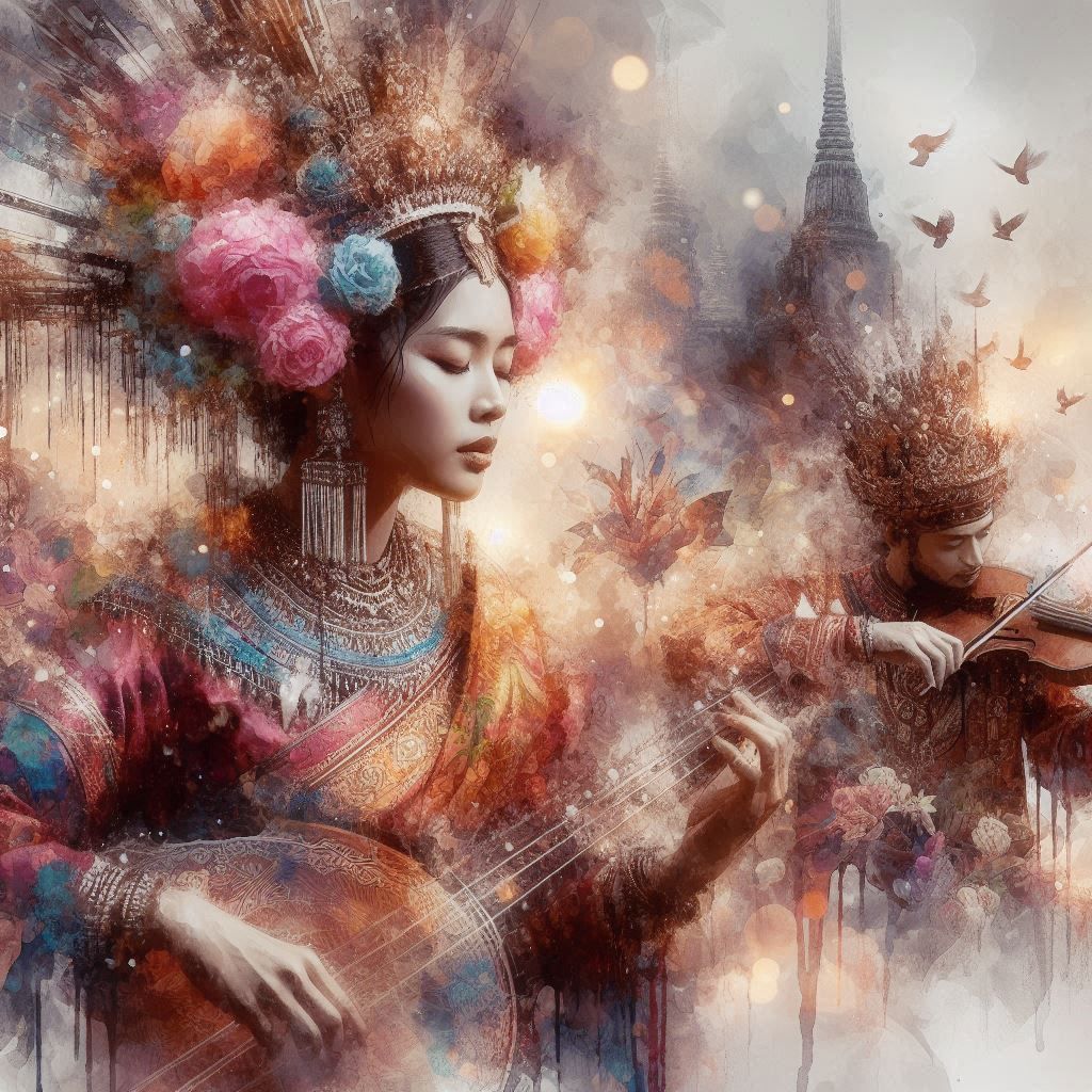 double exposure beautiful fantasy DALL-E 3 portrait landscap...