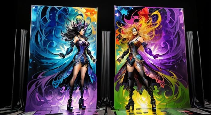 (Double Barrel) epic dark-fantasy street_art masterpiece (by...
