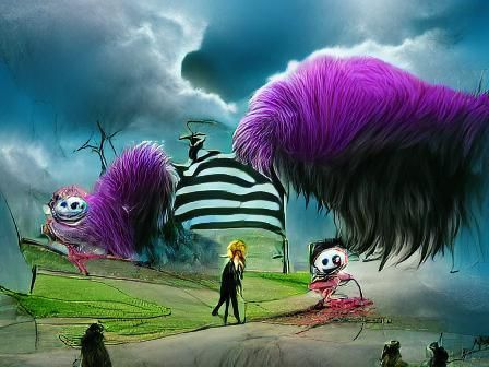 The Lorax meets Beetlejuice in a Dr. Seuss / Tim Burton hybr...