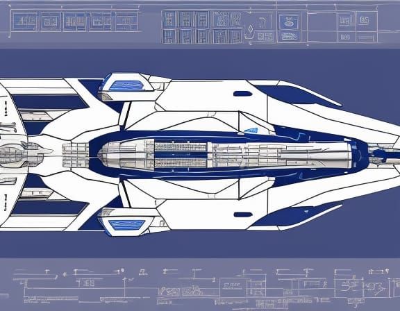 Advanced Spaceship Diagram - AI Generated Artwork - NightCafe Creator