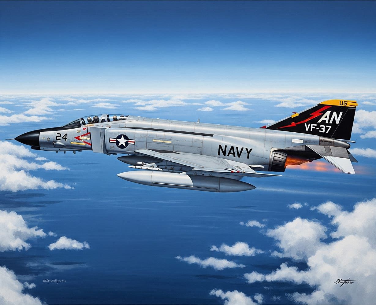 US Navy F-4 Phantom II, fictional variant w/M61A1 Vulcan 20mm cannon