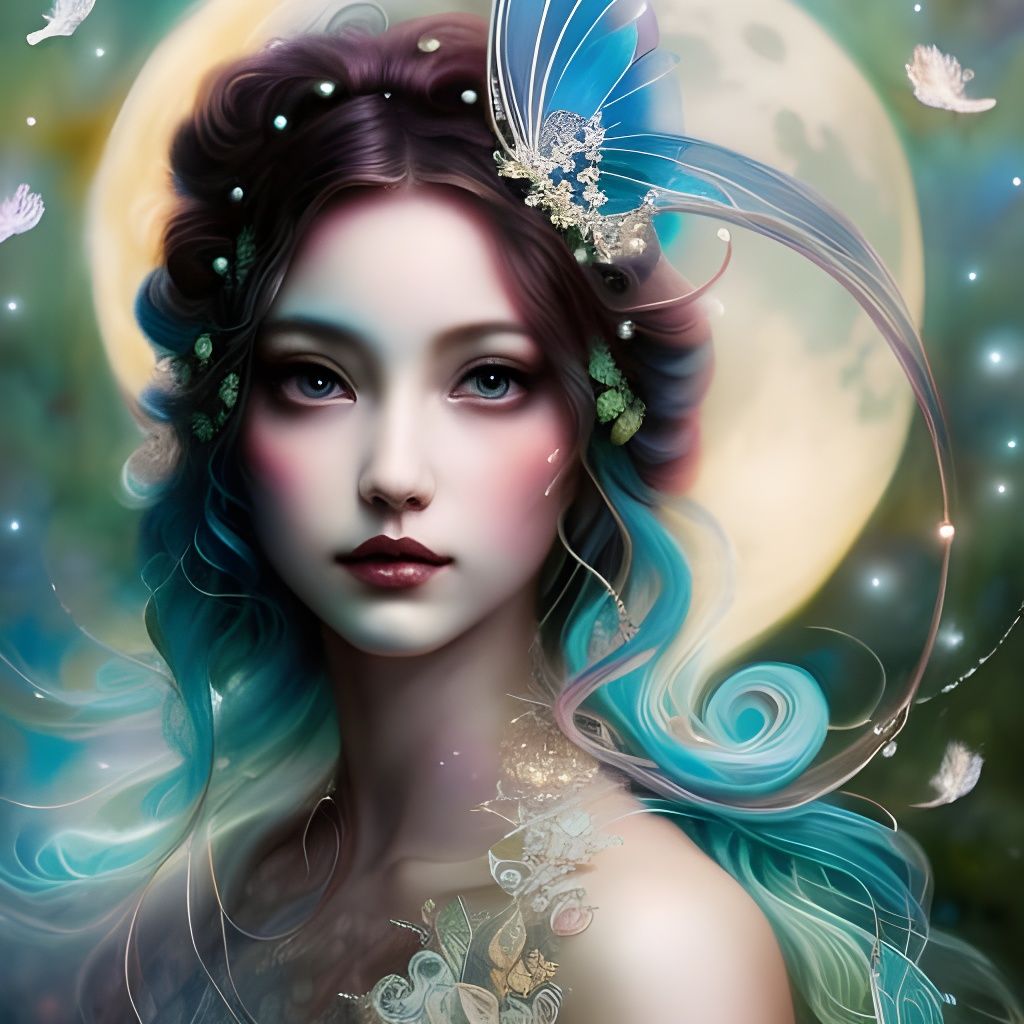 Fairy Moon - AI Generated Artwork - NightCafe Creator