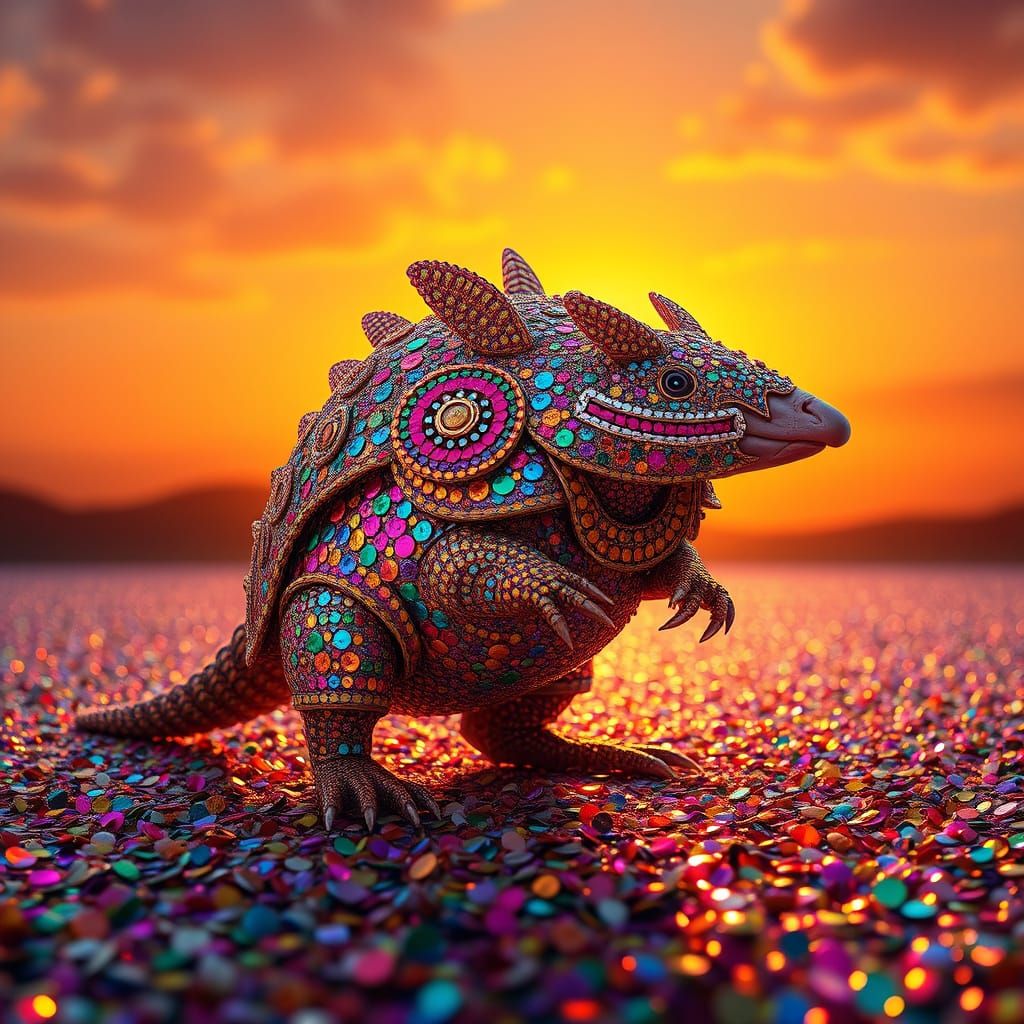 An Armadillo in Sequins  by @Fat Law