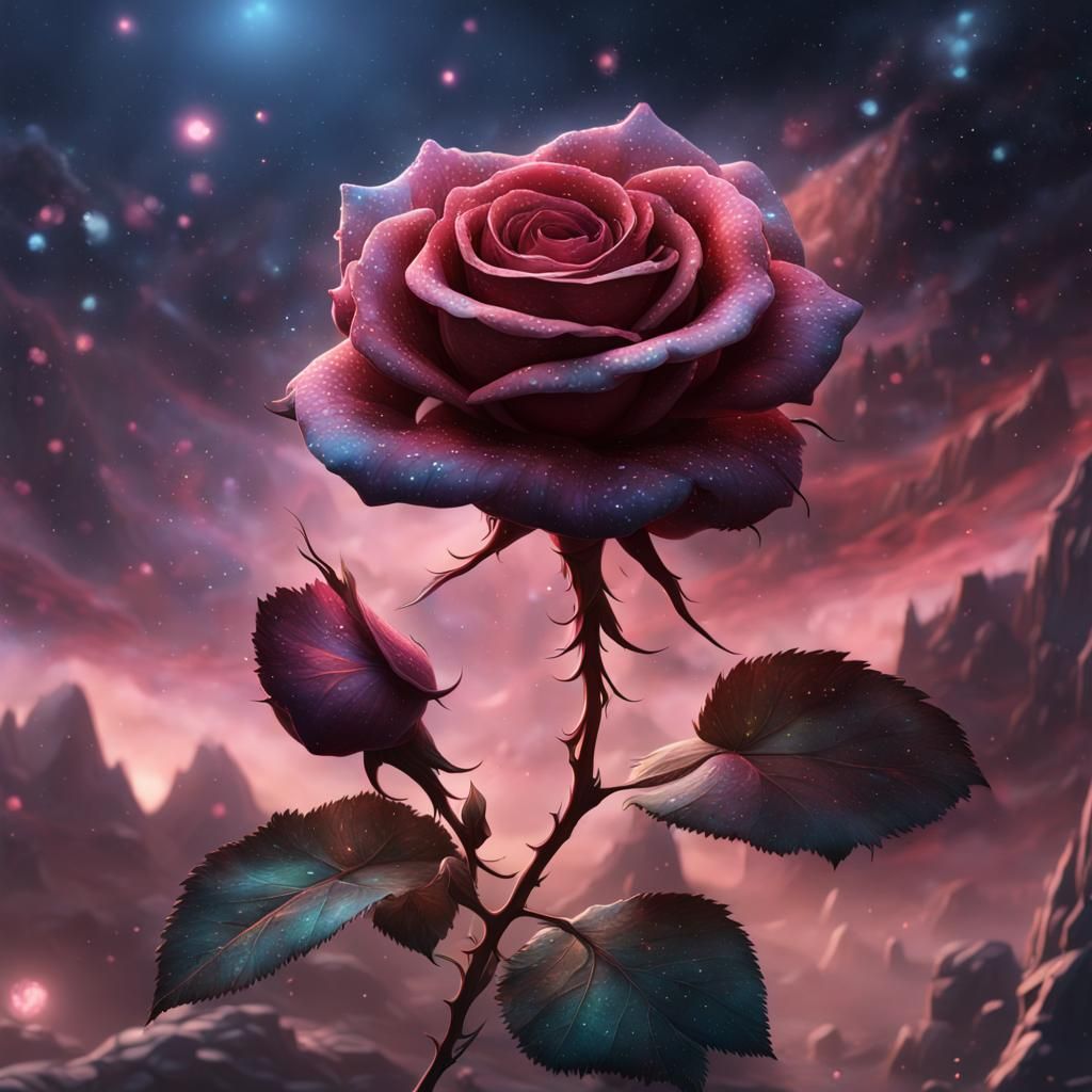 Galaxy Rose - AI Generated Artwork - NightCafe Creator