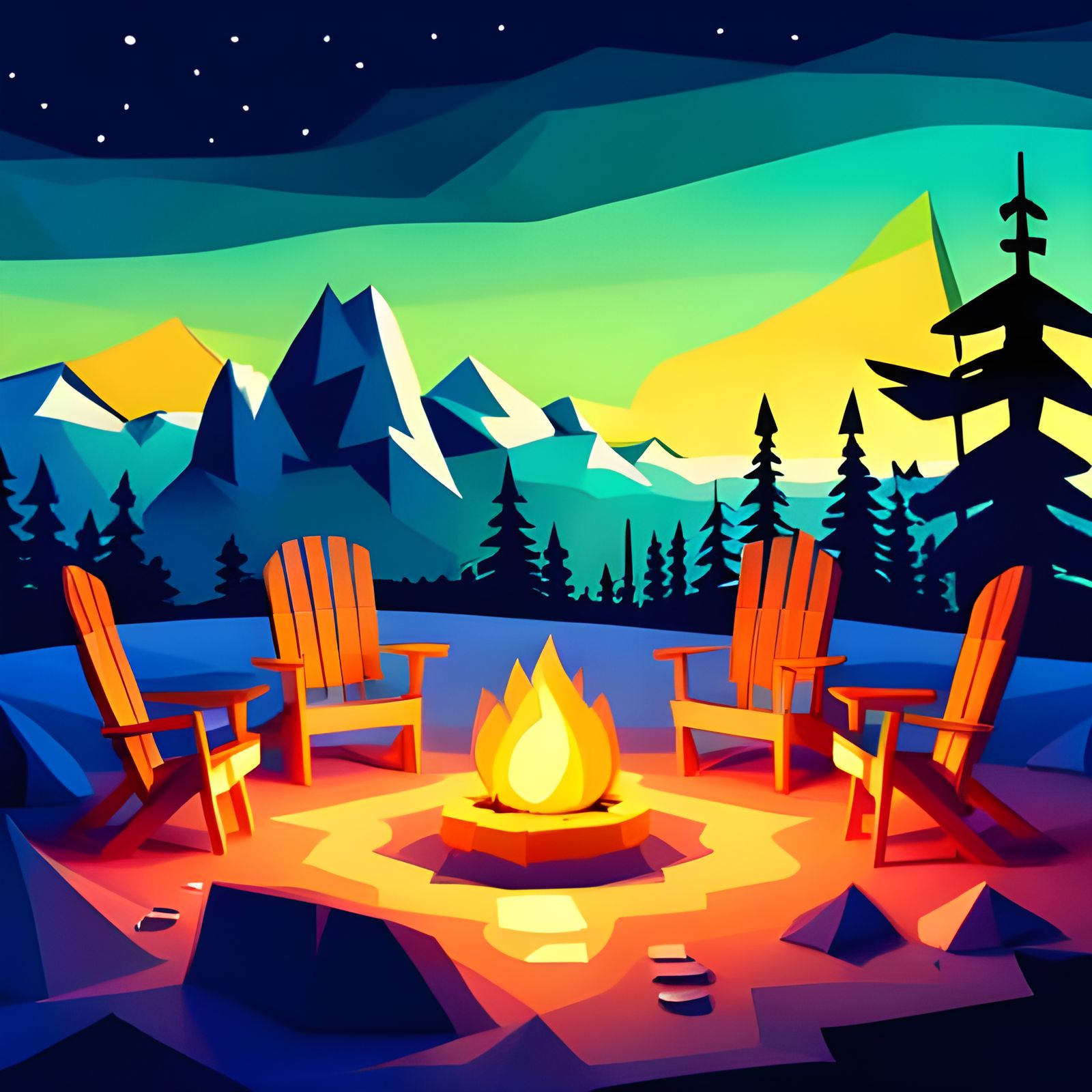 Cozy Campsite   by @Quiet Volcano