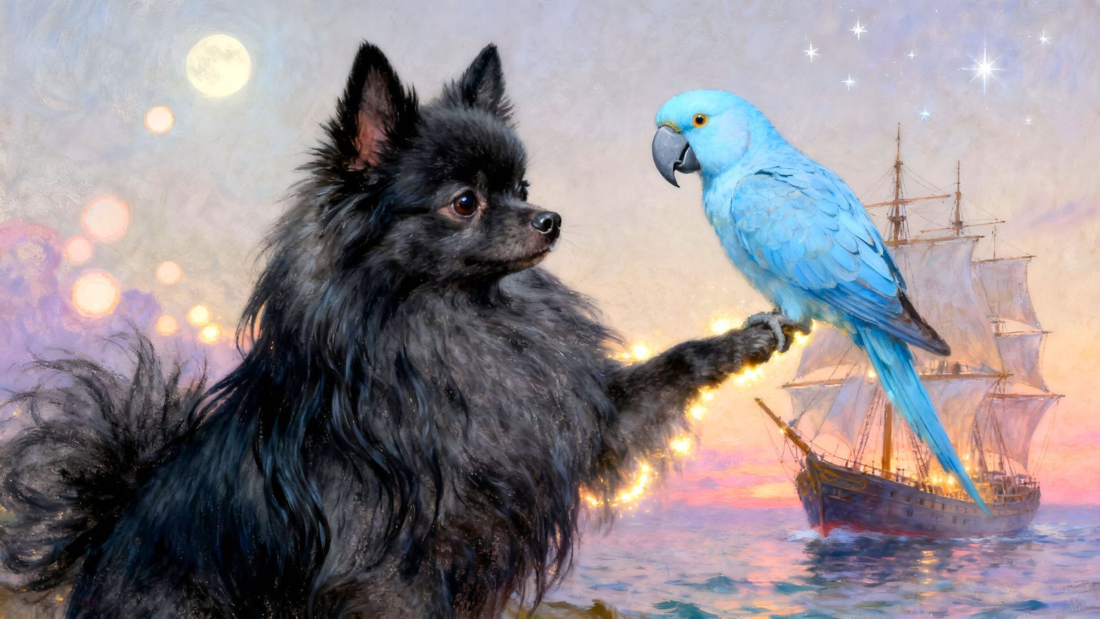 Thanks a lot to @ litanies who kindly made my two companions. 
  And when you finally meet again,  never to be separated...