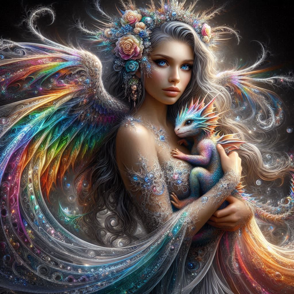 Fractal Elegant Dragon guardian